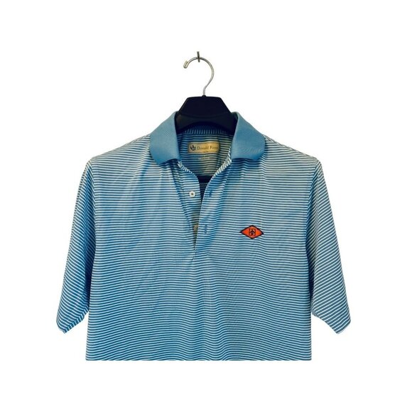 DONALD ROSS Golf Polo Shirt Light Blue Stripes Size Small - Picture 3 of 8